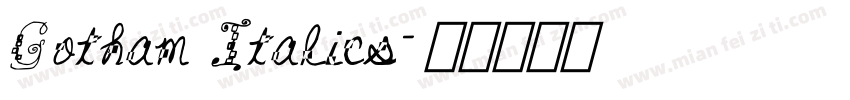 Gotham Italics字体转换